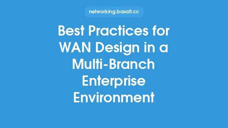 Best Practices for WAN Design in a Multi-Branch Enterprise Environment Thumbnail