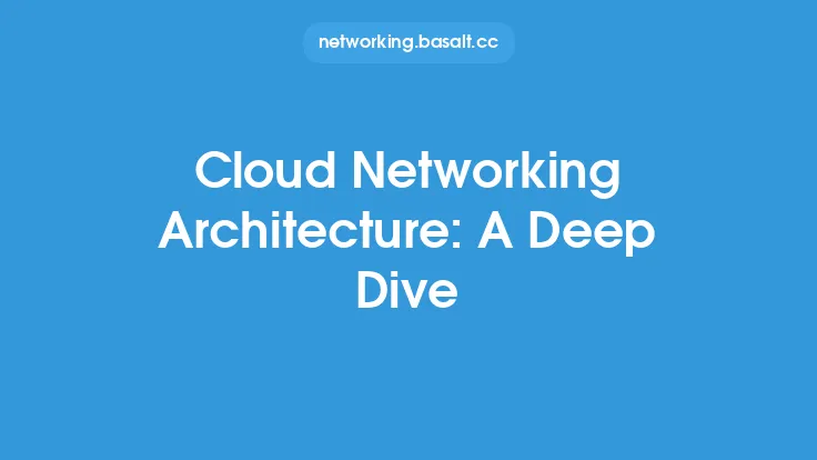 Cloud Networking Architecture: A Deep Dive Thumbnail