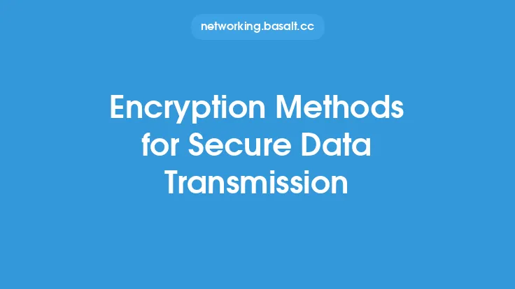 Encryption Methods for Secure Data Transmission Thumbnail