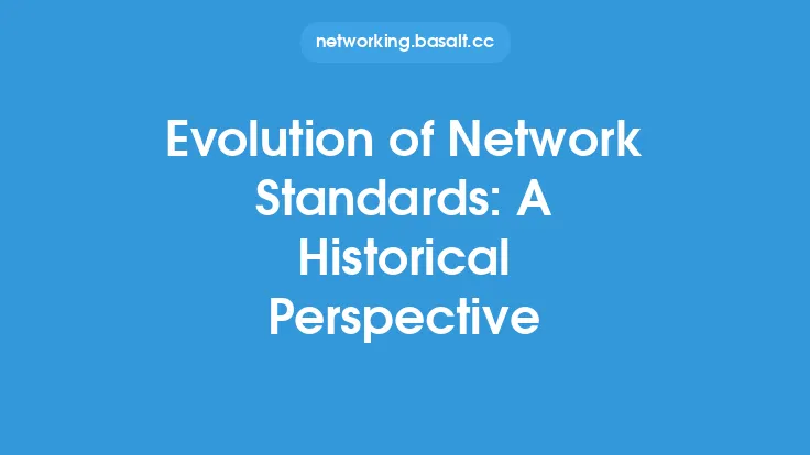 Evolution of Network Standards: A Historical Perspective Thumbnail