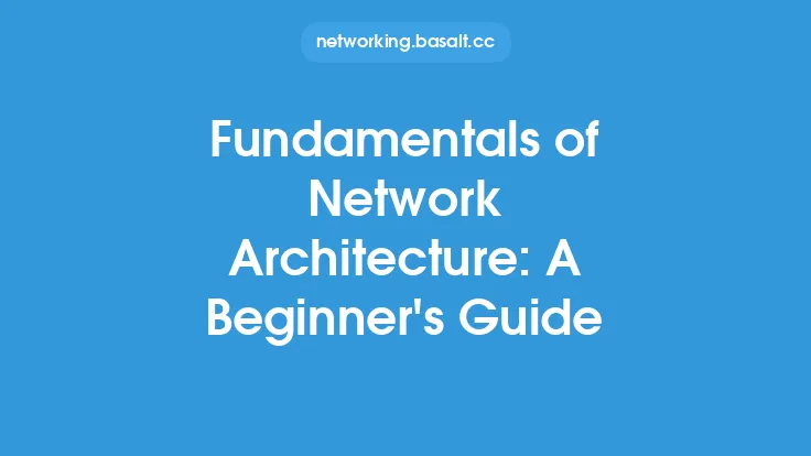 Fundamentals of Network Architecture: A Beginner