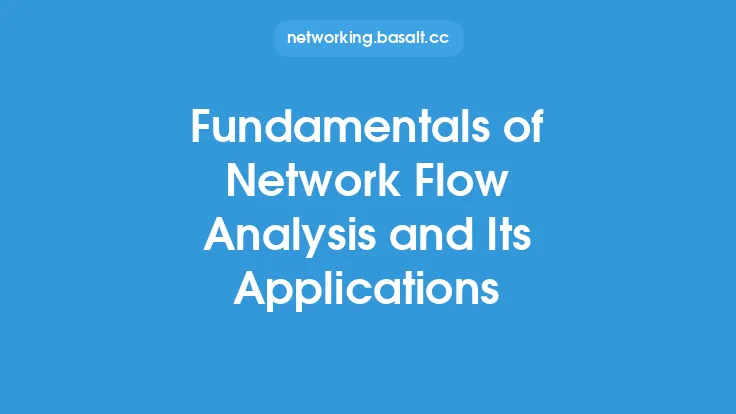 Fundamentals of Network Flow Analysis and Its Applications Thumbnail