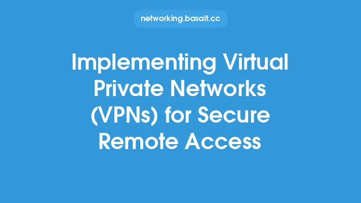 Implementing Virtual Private Networks (VPNs) for Secure Remote Access Thumbnail