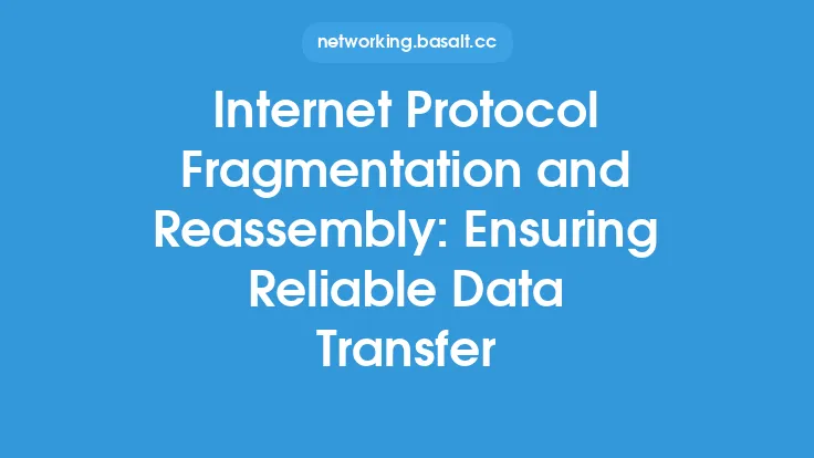 Internet Protocol Fragmentation and Reassembly: Ensuring Reliable Data Transfer Thumbnail