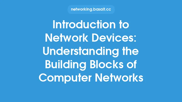 Introduction to Network Devices: Understanding the Building Blocks of Computer Networks Thumbnail