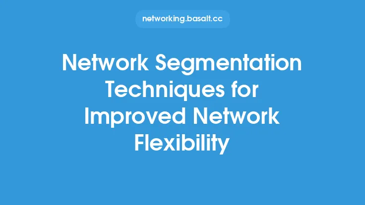 Network Segmentation Techniques for Improved Network Flexibility Thumbnail