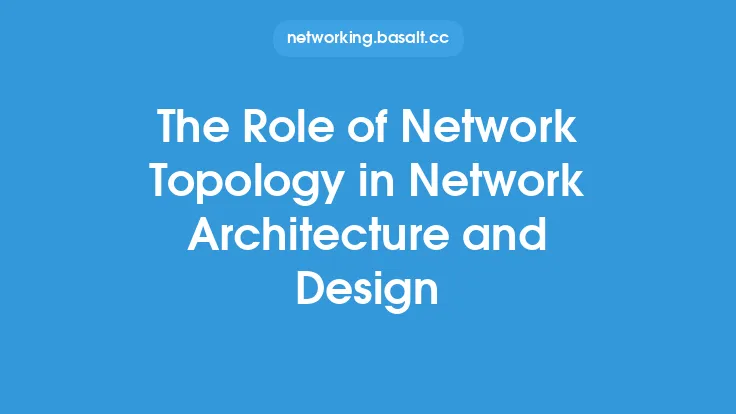 The Role of Network Topology in Network Architecture and Design Thumbnail
