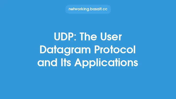 UDP: The User Datagram Protocol and Its Applications Thumbnail
