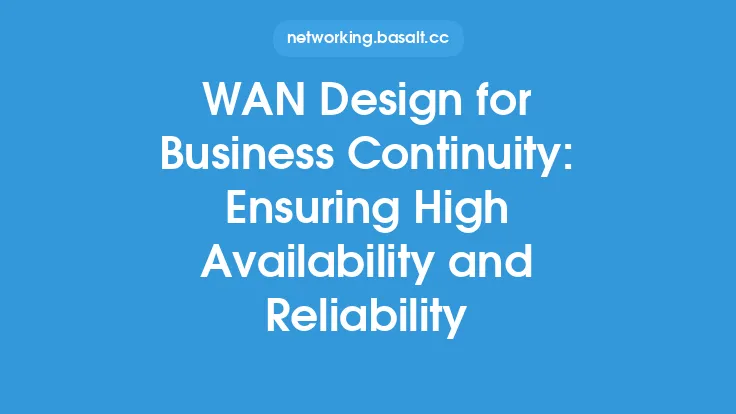WAN Design for Business Continuity: Ensuring High Availability and Reliability Thumbnail