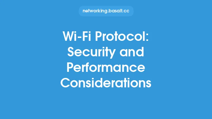 Wi-Fi Protocol: Security and Performance Considerations Thumbnail