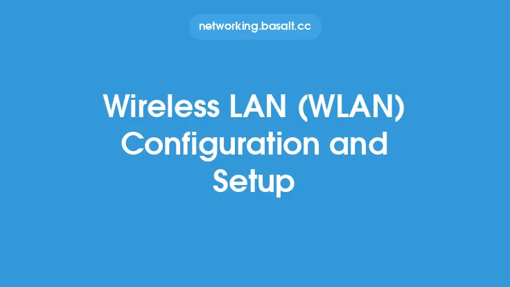 Wireless LAN (WLAN) Configuration and Setup Thumbnail